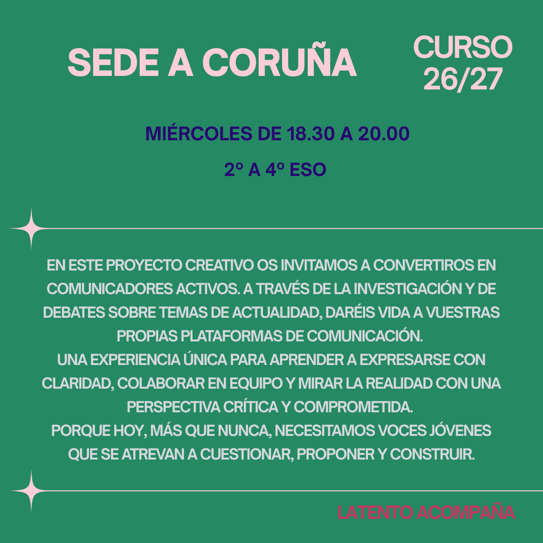 RESERVA TALLERES A CORUÑA CURSO 2026-2027 - Imagen 3